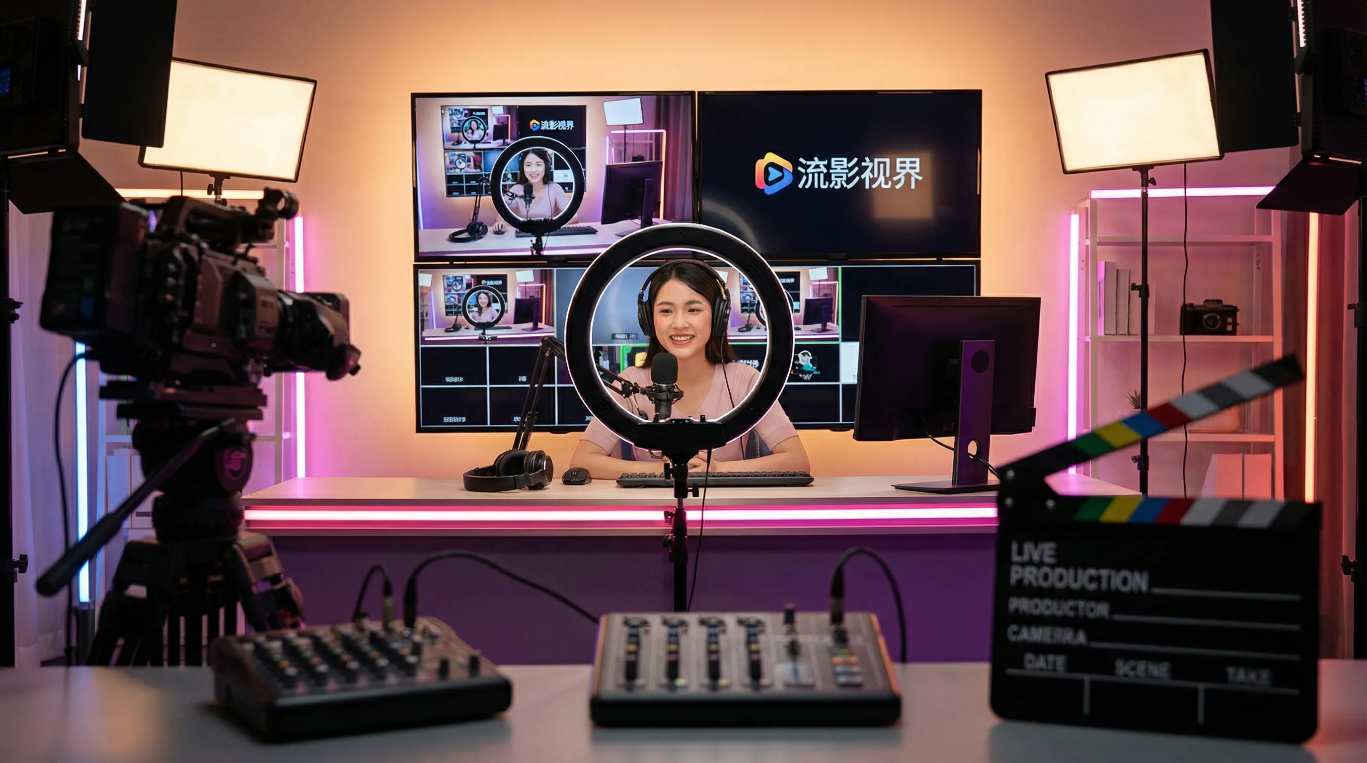 国产自拍影视传媒平台宣传横幅